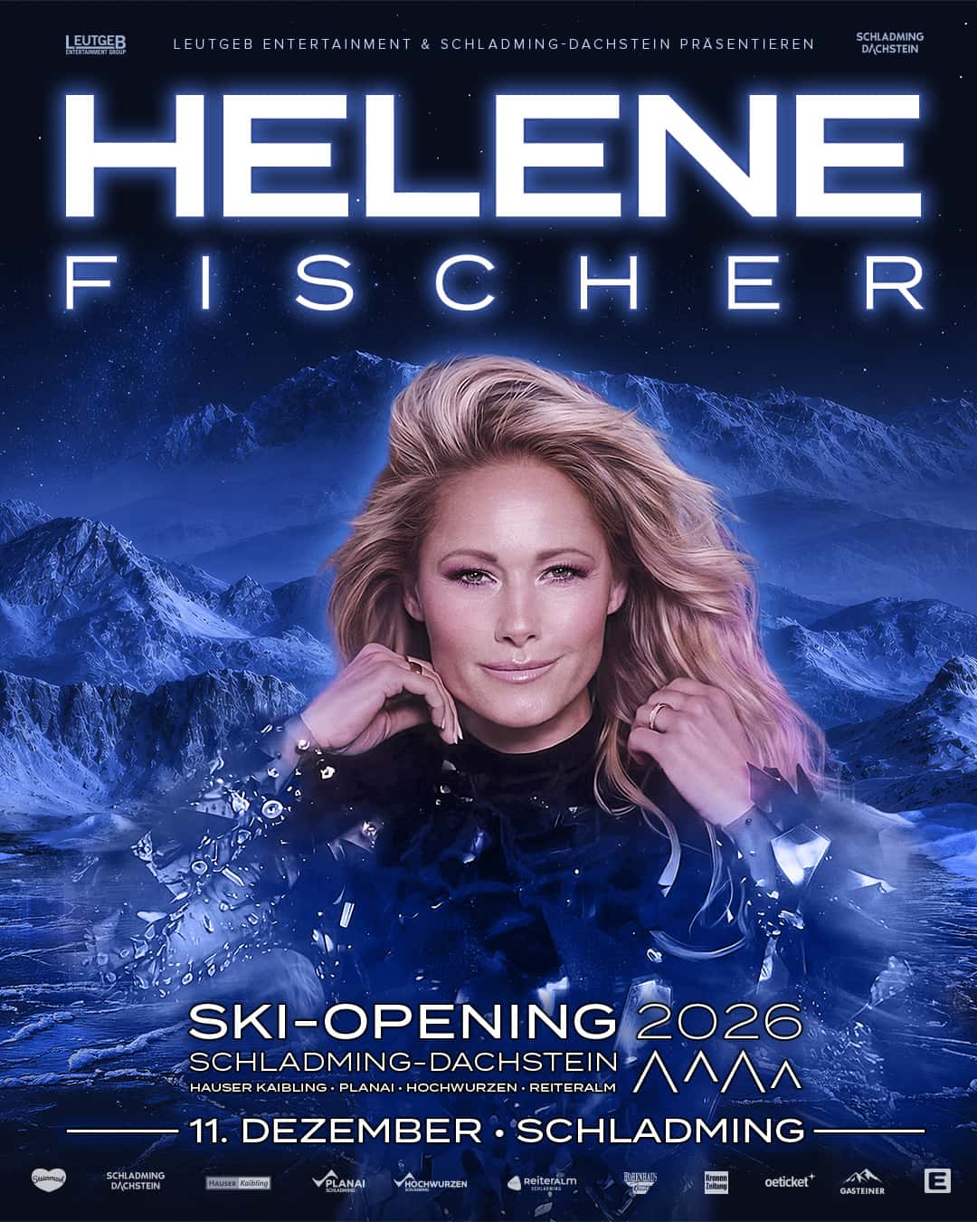 Veranstaltungsplakat: Helene Fischer beim Ski-Opening Schladming-Dachstein 2026 in Schladming